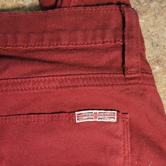 Hudson Womens Nico Mid Rise Super Skinny Jeans Sz 27 Red Premium USA Denim - Picture 8 of 8